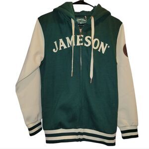 💚LIMITED EDITION 💚 Jameson Whiskey Varsity Hooded Colorblock Jacket Small NWT